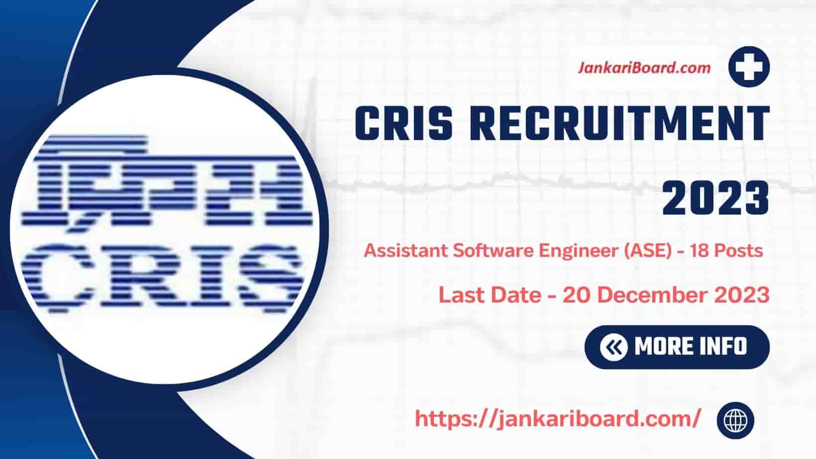 CRIS Recruitment 2023